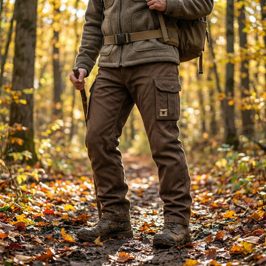 Men's Brun Trousers With Pockets