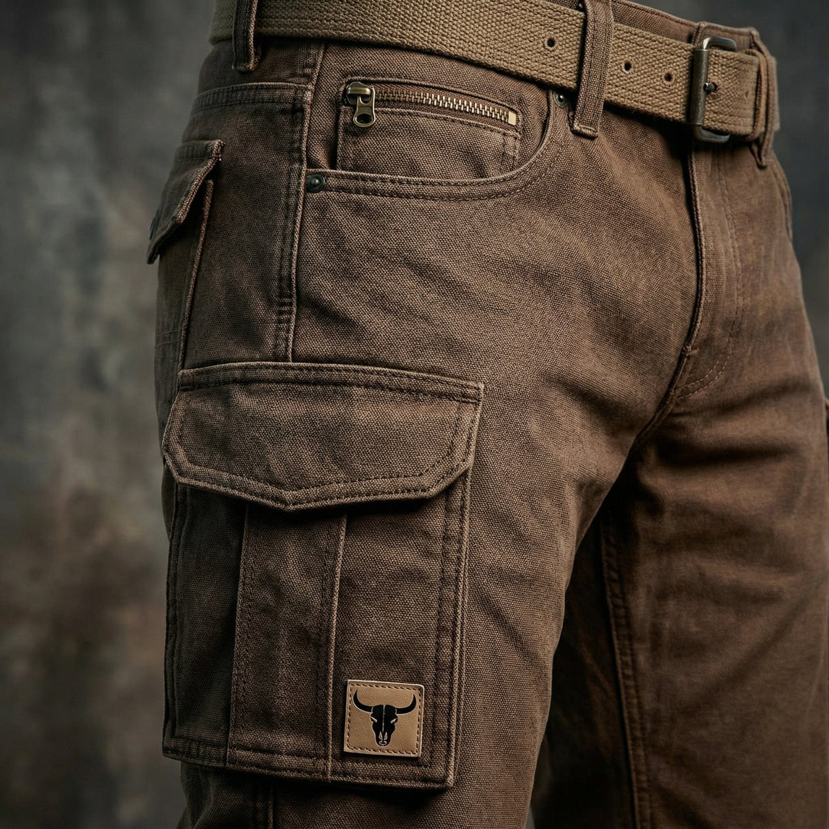 Men's Brun Trousers With Pockets