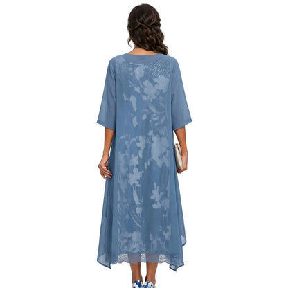 Women's Floral Draped Midi Dress view 2