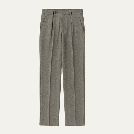 Men's High Waisted Pleated Trousers
