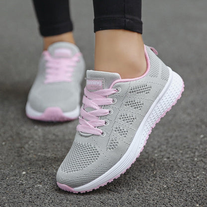 Women's Black Comfort Walking Shoes in Gray