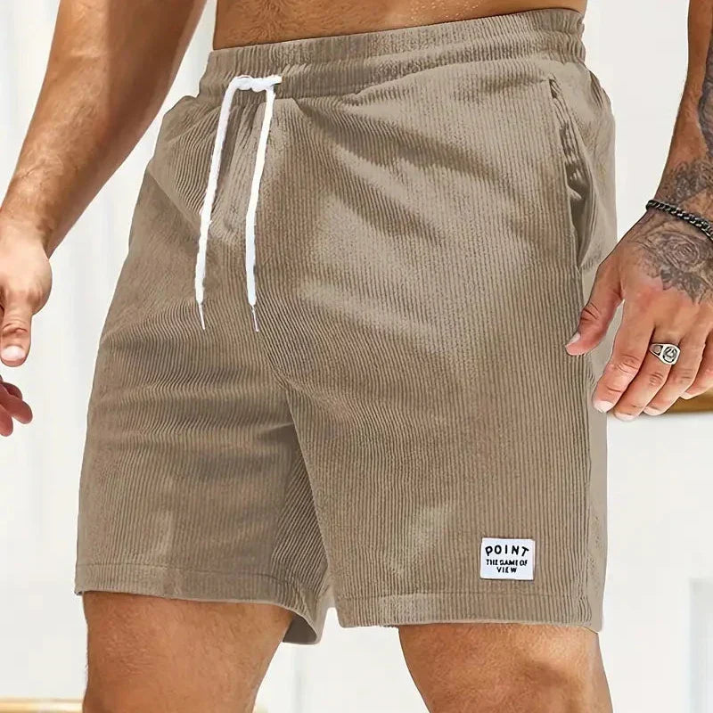 Men's Relaxed Fit Drawstring Textured Adjustable Shorts