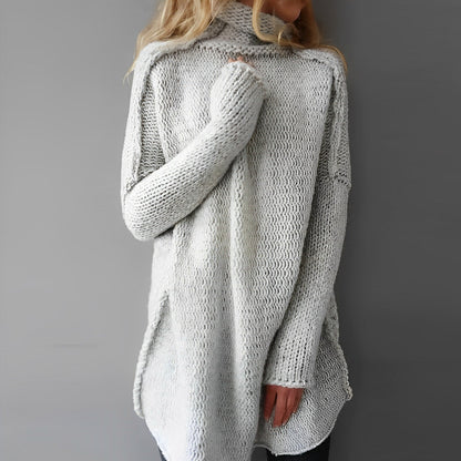 Women's Knitted Oversized Roll Neck Jumper