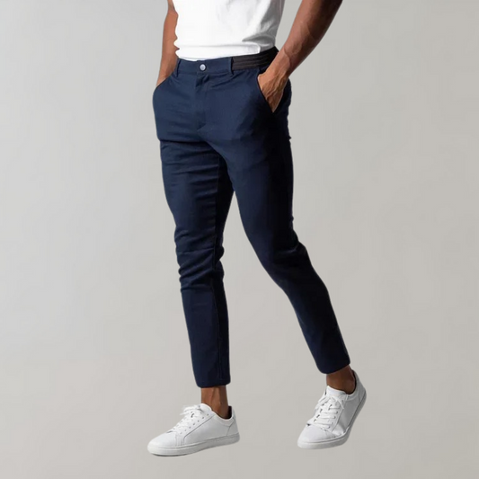 Men's Blue Casual Trousers