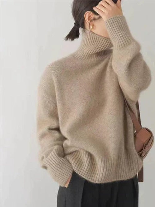 Women's Balloon Sleeve Oversized Roll Neck Jumper view 2