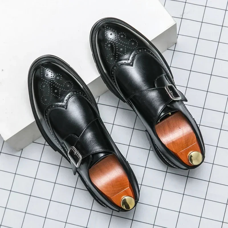 Men's Brown Oxford Shoes in Black