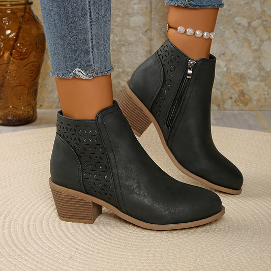 Women's Zip Up Ankle Boots view 2