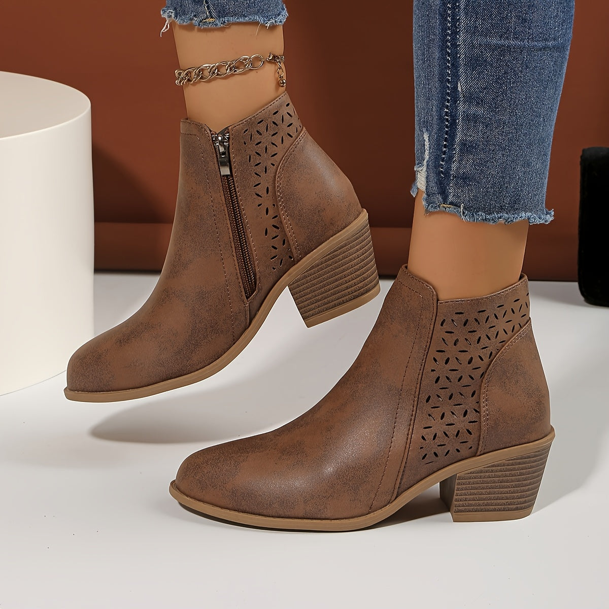 Women's Zip Up Ankle Boots view 10