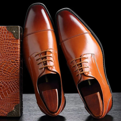 Men's Brown Flat Shoes in Brown
