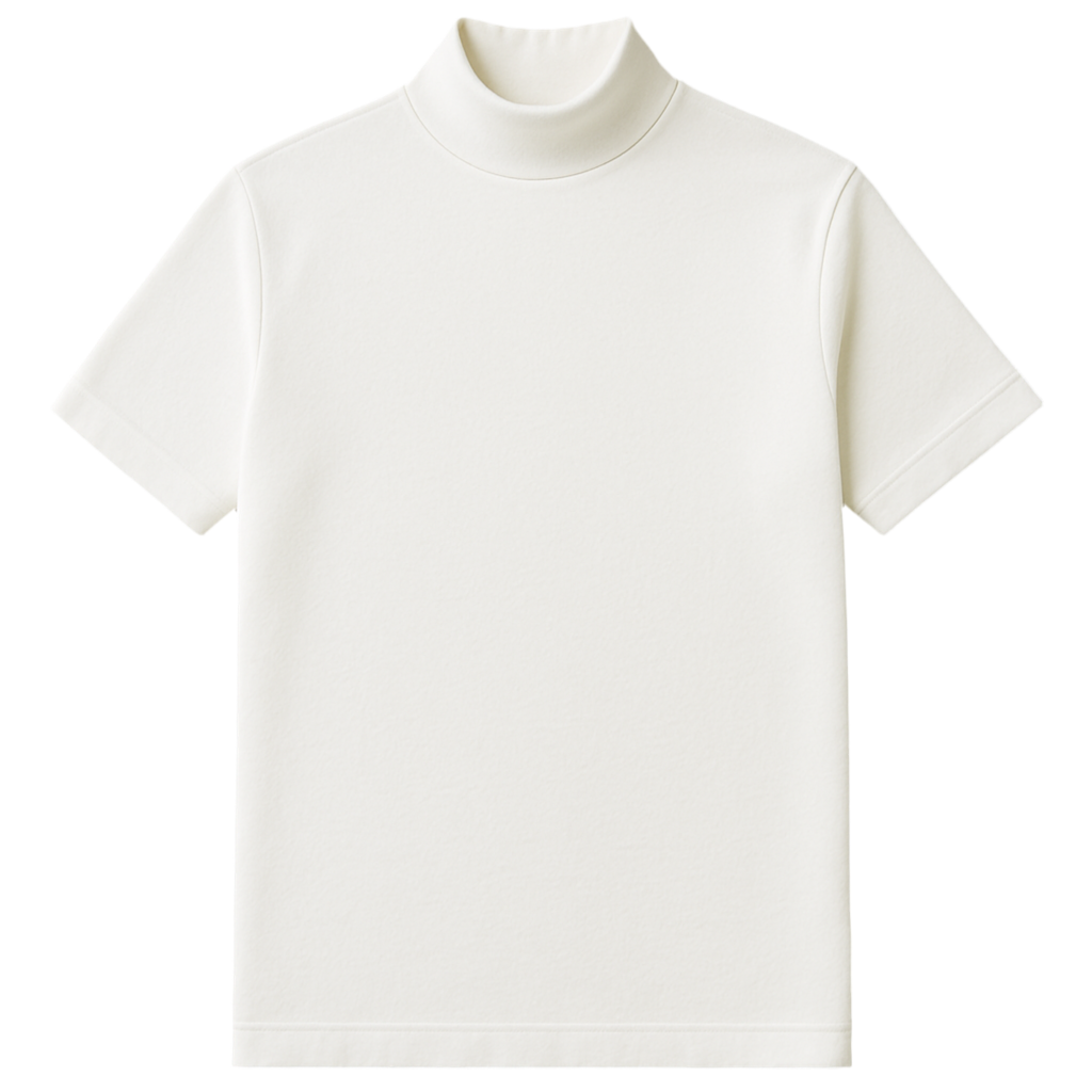 Men's Roll Neck Short Sleeve T Shirt