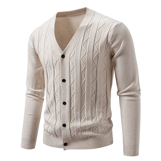 Men's Beige Cardigan in Beige
