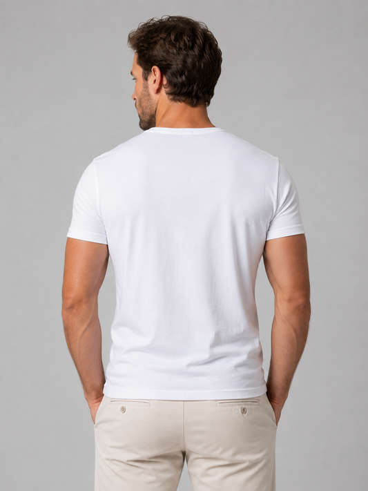 Men's Slim Fit Button Front Casual T Shirt