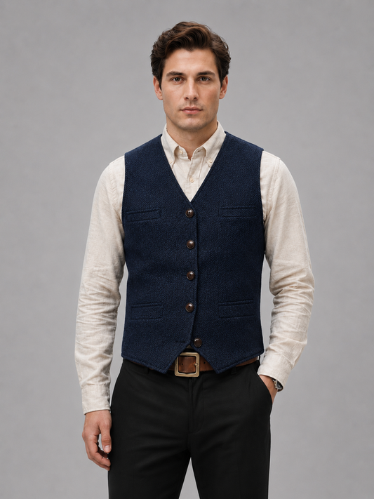Men's Navy Gilet