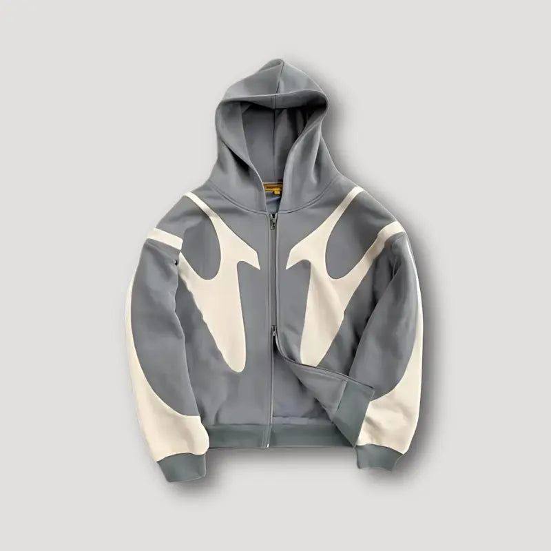 Men's Blue Hoodie in Gray