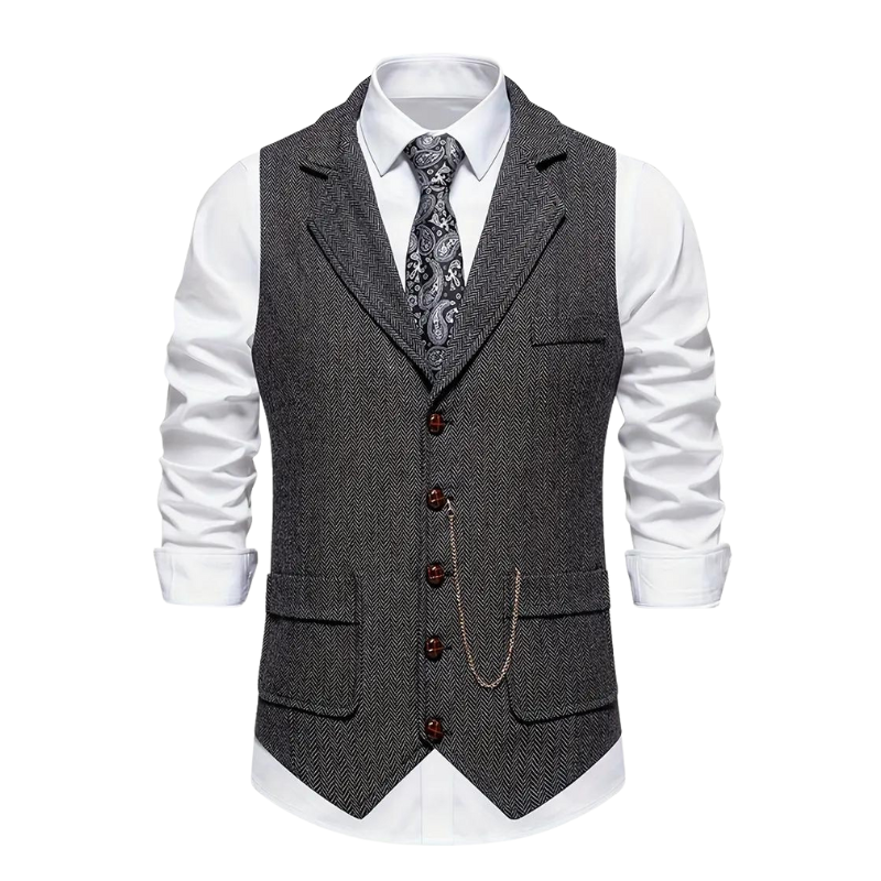 Men's Herringbone Waistcoat