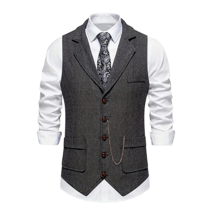 Men's Herringbone Waistcoat