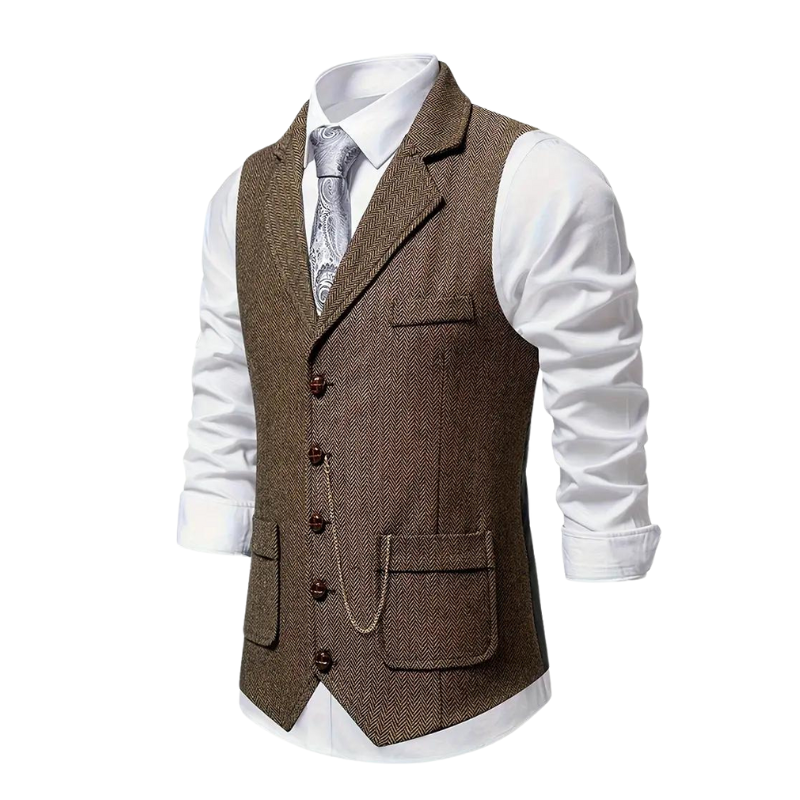 Men's Herringbone Waistcoat