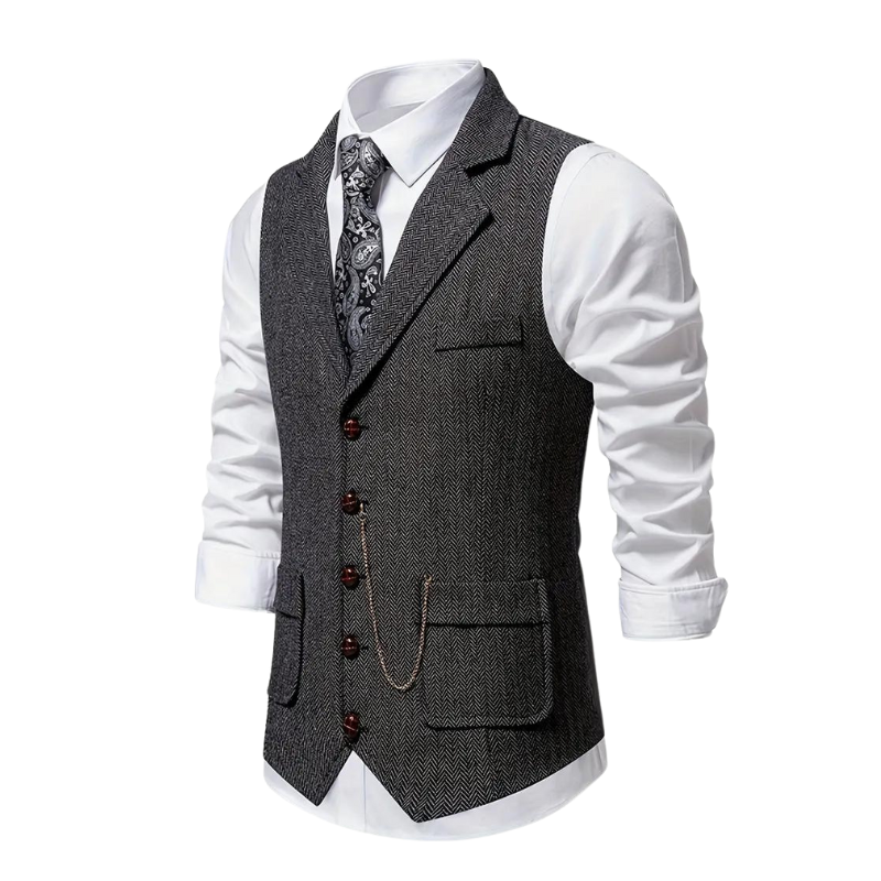 Men's Herringbone Waistcoat