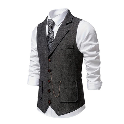Men's Herringbone Waistcoat