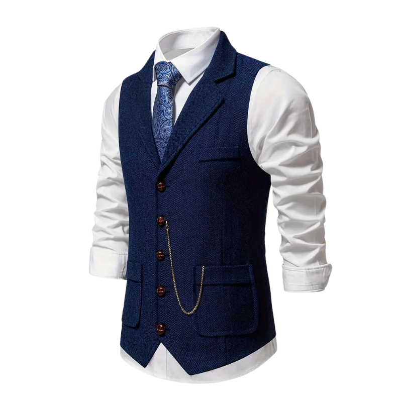 Men's Herringbone Waistcoat