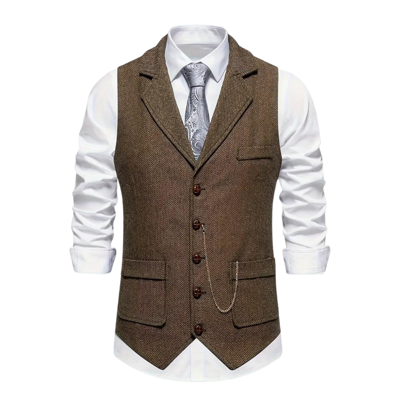Men's Herringbone Waistcoat