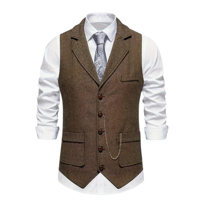 Men's Herringbone Waistcoat