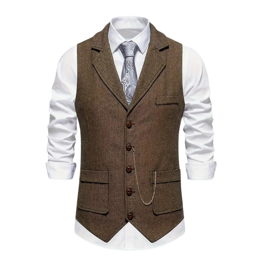 Men's Herringbone Waistcoat