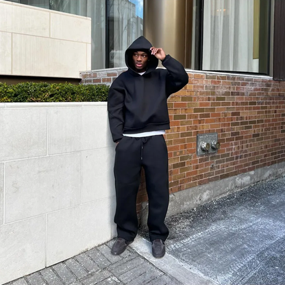 Men's Casual Comfort Hoodie in Black