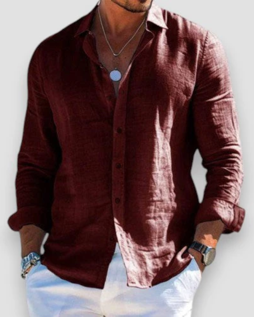 Men's Casual Shirt in Brown