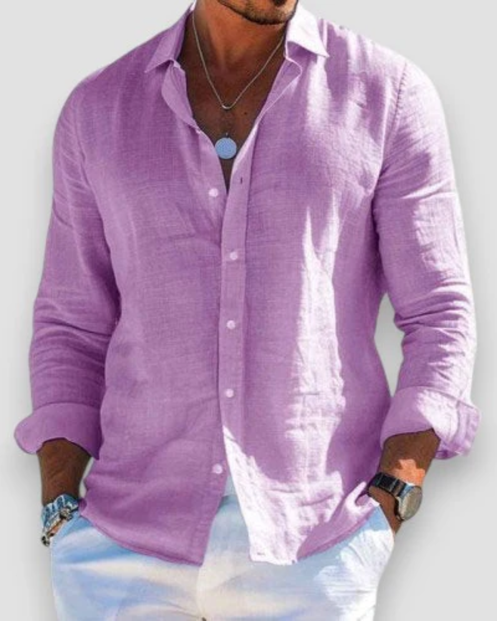 Men's Casual Shirt in Purple