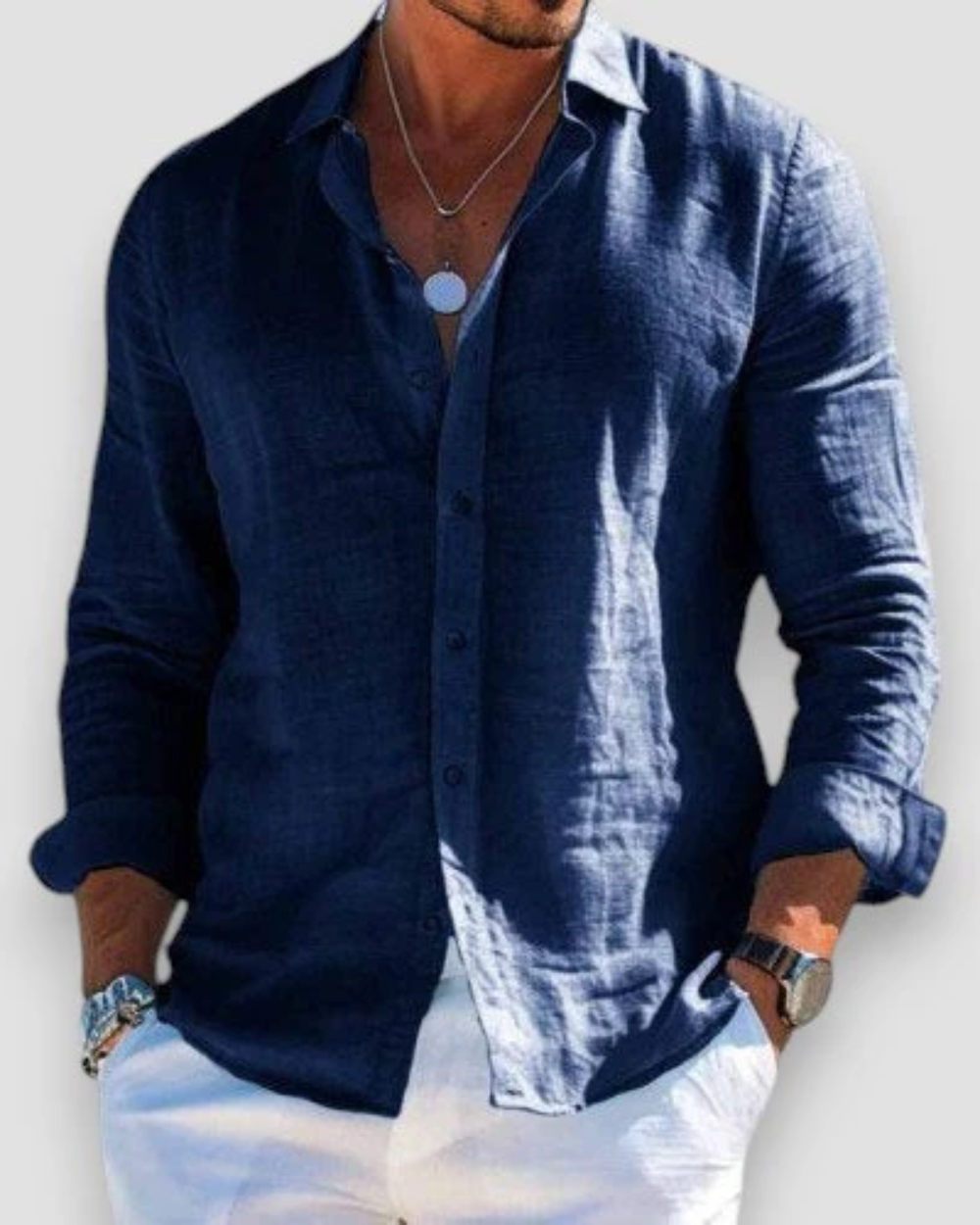 Men's Casual Shirt in Navy