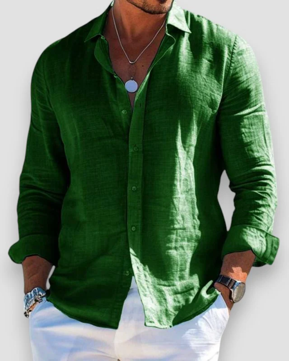 Men's Casual Shirt in Green