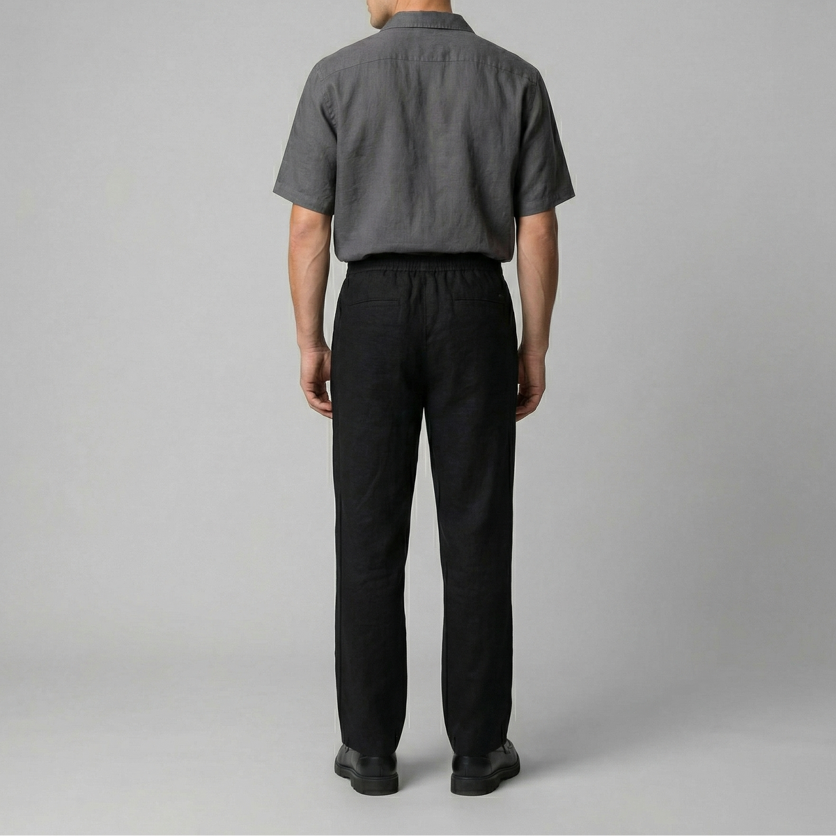 Men's Beige Slim Fit Trousers