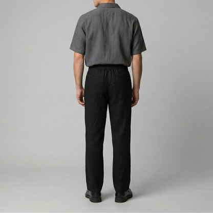 Men's Beige Slim Fit Trousers