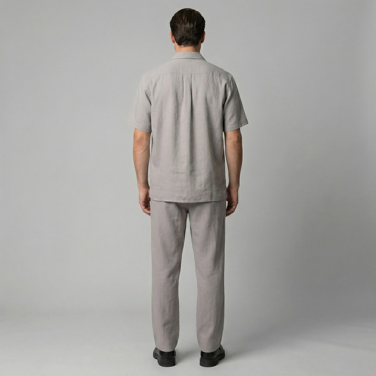 Men's Beige Slim Fit Trousers