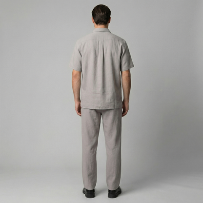 Men's Beige Slim Fit Trousers