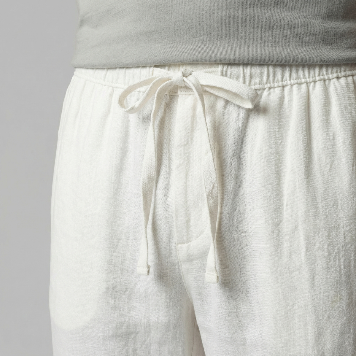 Men's Beige Slim Fit Trousers