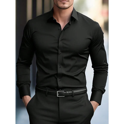 Men's Black Long Sleeve Shirt