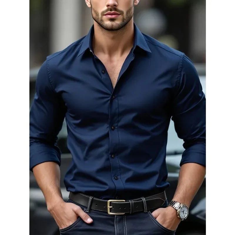 Men's Black Long Sleeve Shirt