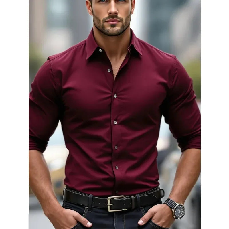 Men's Black Long Sleeve Shirt