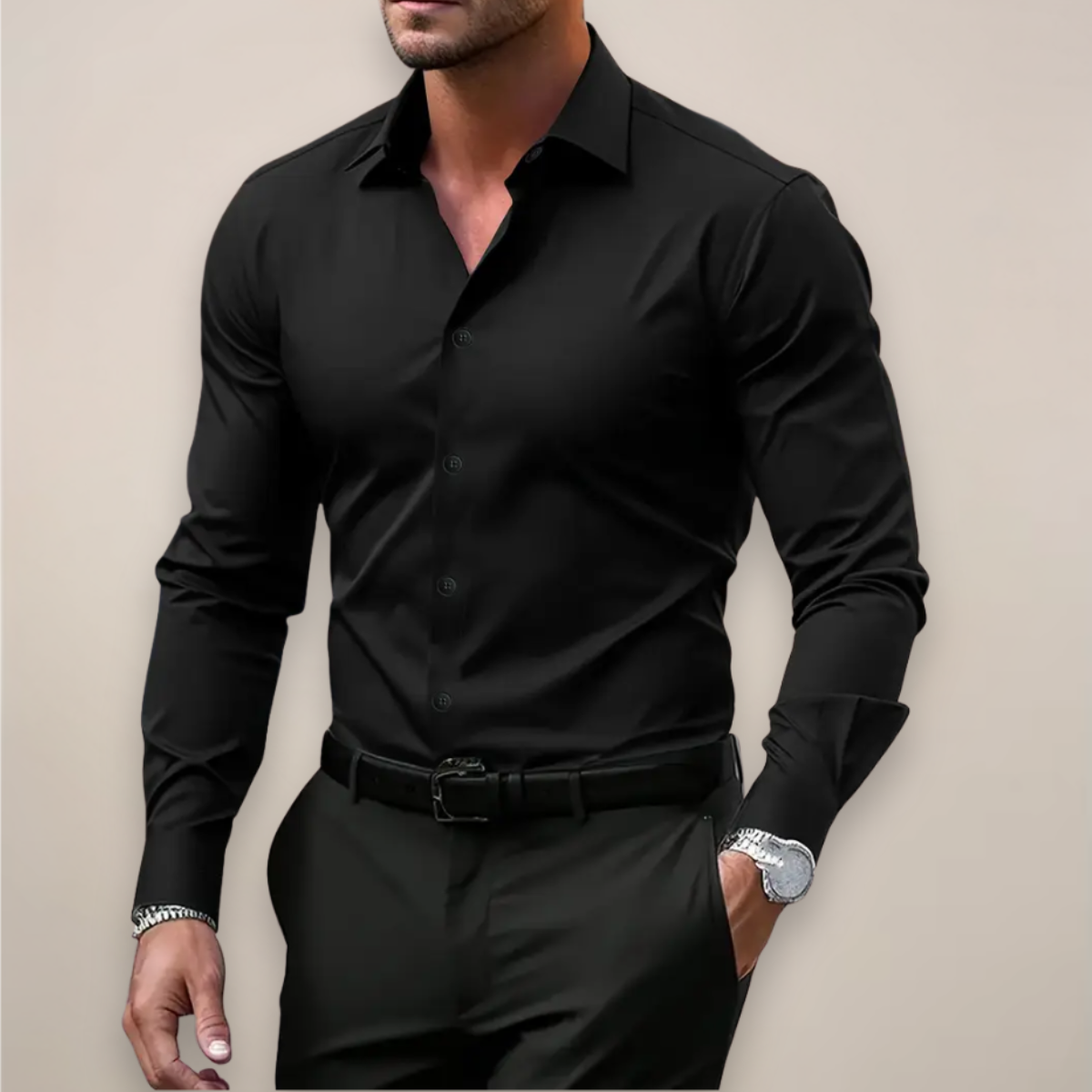 Men's Long Sleeve Tailored Shirt view 2
