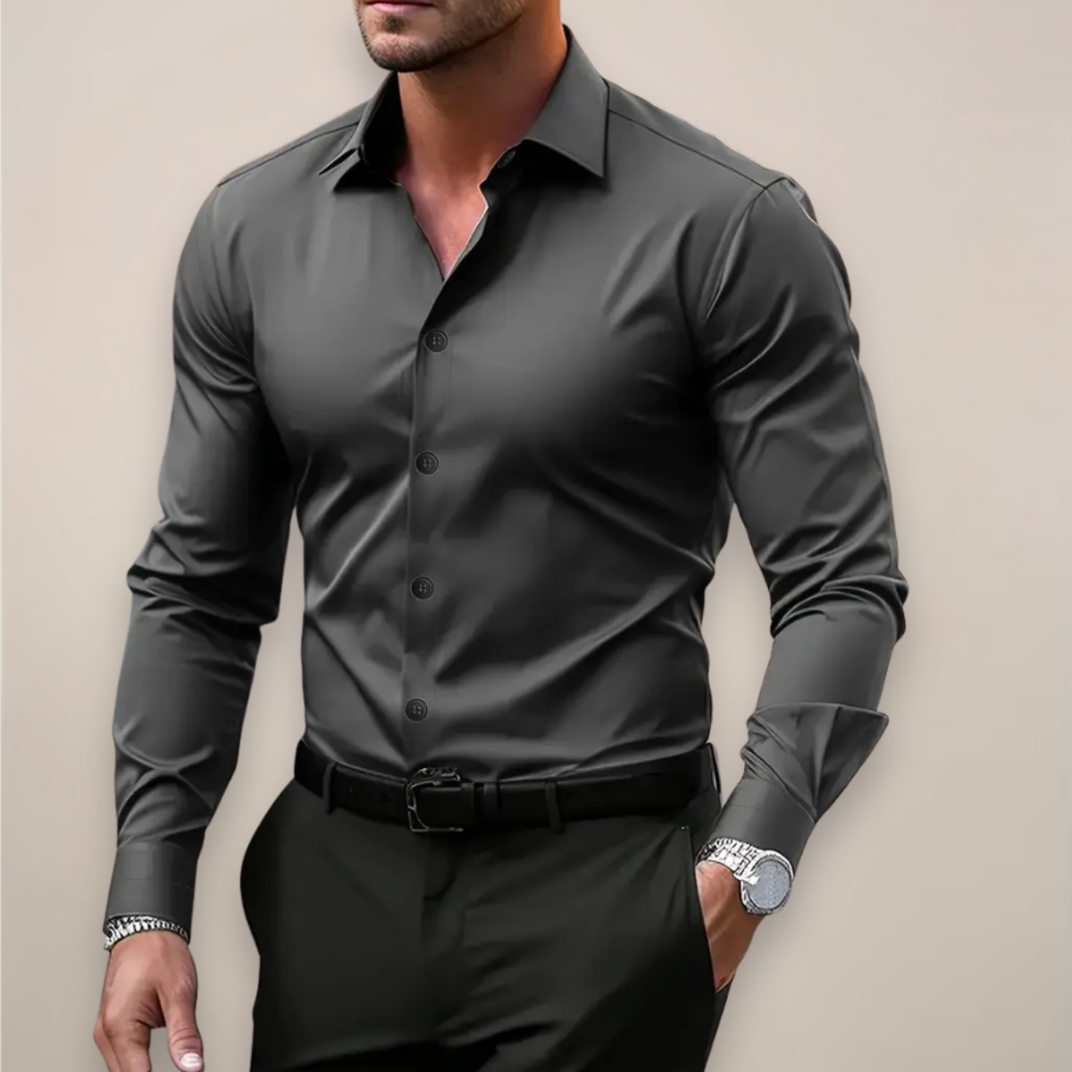 Men's Long Sleeve Tailored Shirt