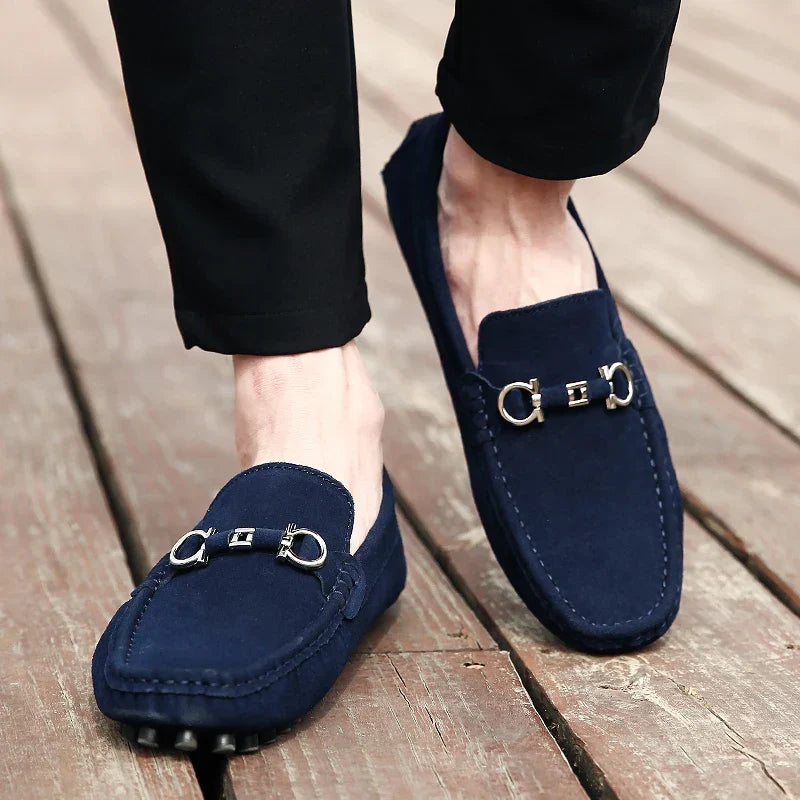 Men's Metal Bit Driving Slip On Loafers