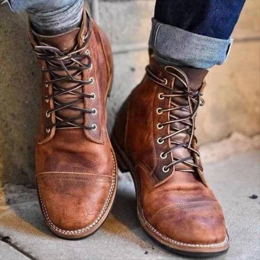 Men's Comfort Ankle Boots in Bronze