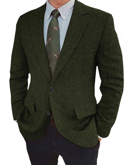 Men's Classic Fit Vintage Blazer in Green