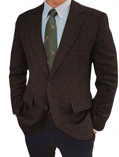 Men's Classic Fit Vintage Blazer in Gold