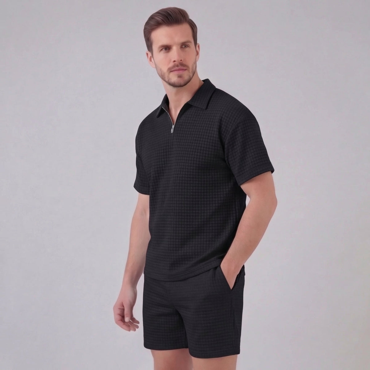 Men's Grey Two Piece Set