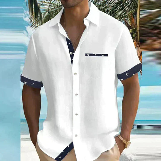 Men's Short Sleeve Formal Shirt in White