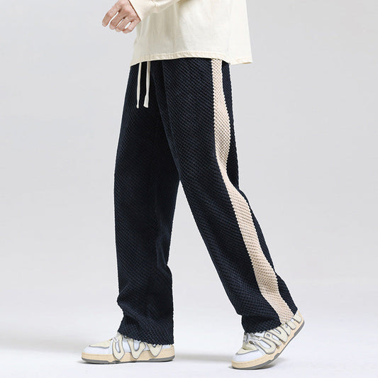 Men's Relaxed Fit Striped Trousers