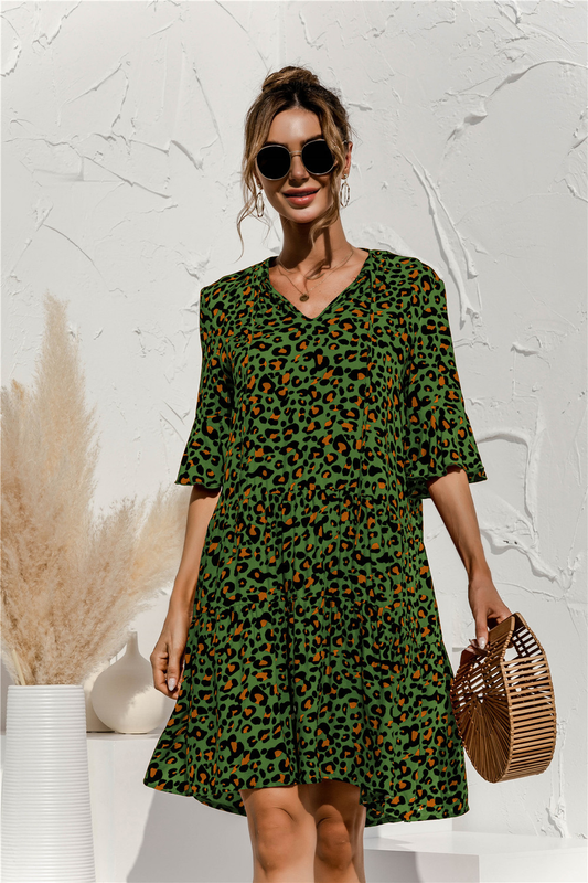 Women's Green Mini Dress in Green